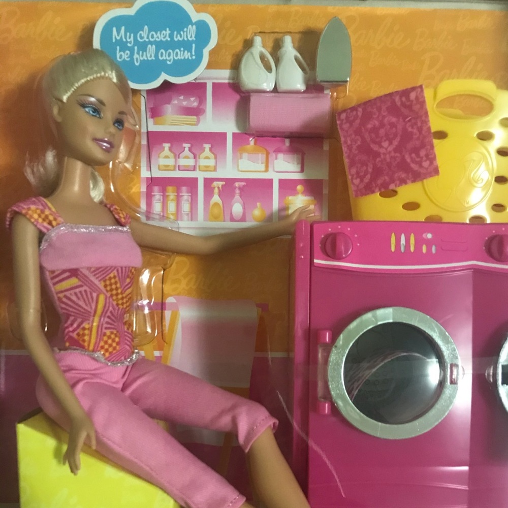 Barbie Spin to Clean Laundry Room